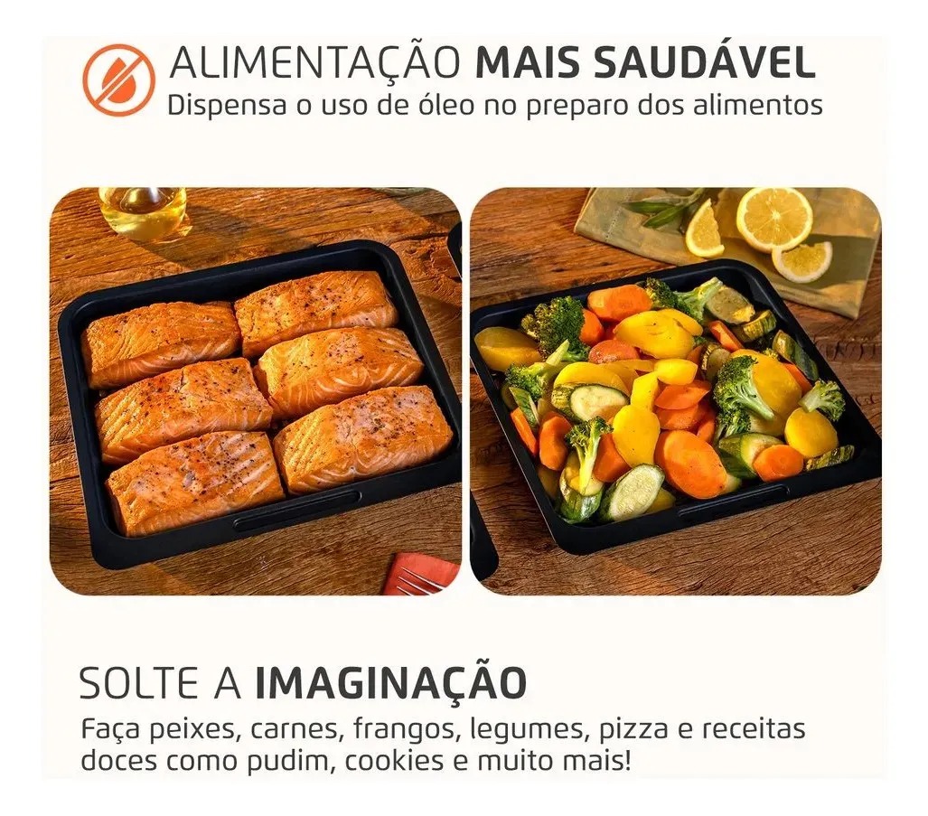 Fritadeira Elétrica AFON-12L-BG Forno Oven 12 Litros Preto Mondial